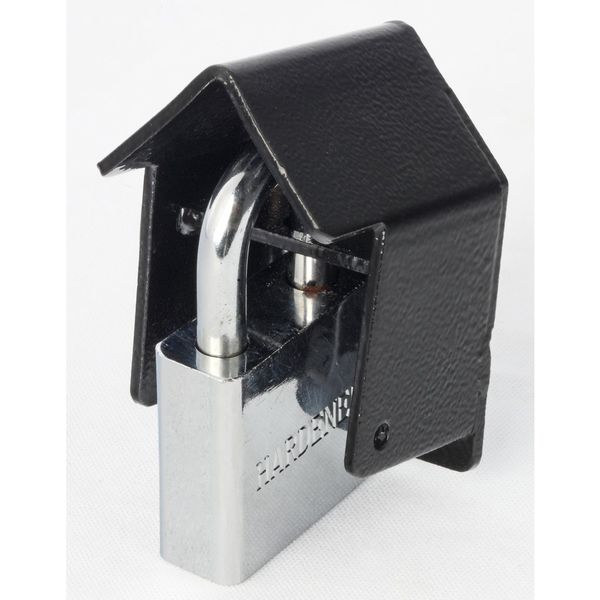 Padlock Guard, Hardened Steel, Blk, 2-3/4