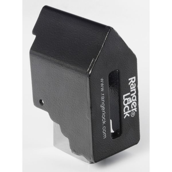 Padlock Guard, Hardened Steel, Blk, 5-1/4
