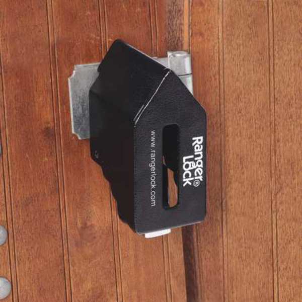 Padlock Guard, Hardened Steel, Blk, 5-1/4