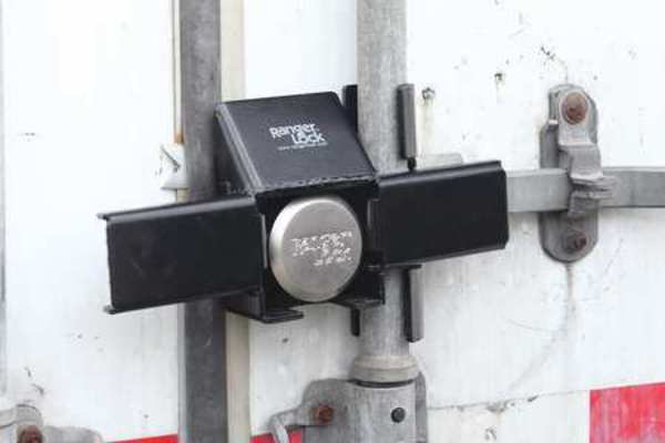 Padlock Guard, Hardened Steel, Blk, 12