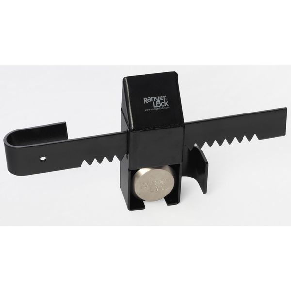 Padlock Guard, Hardened Steel, Blk, 15