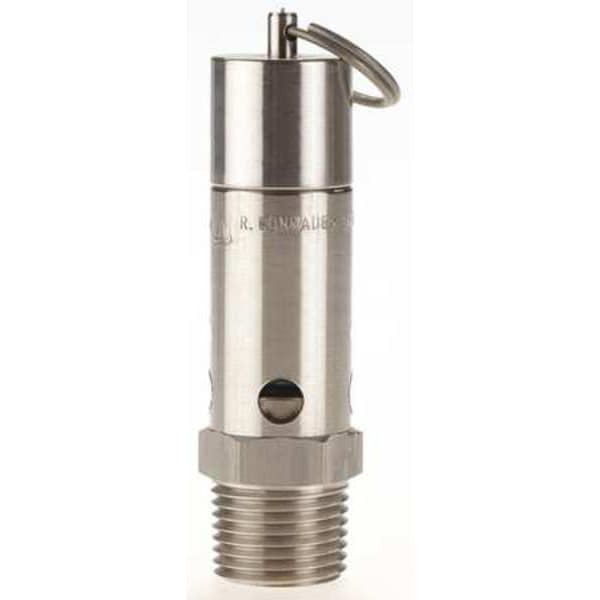 Safety Valve, Hard Seat, 1/2 In, 50 PSI, SS