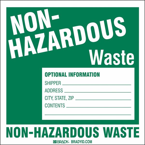 Hazardous Waste Label, Vinyl, PK100