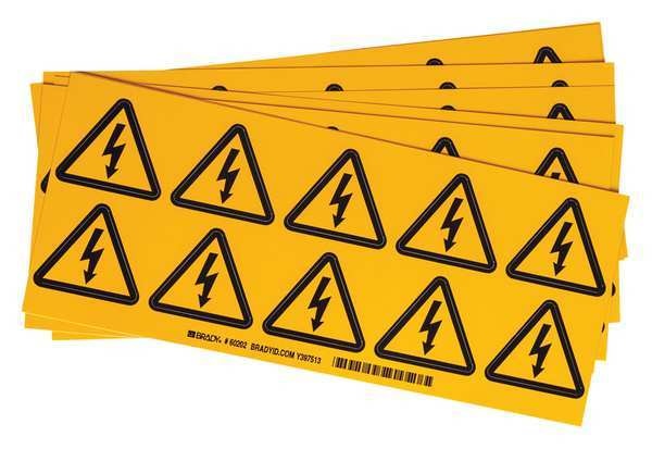 Warning Label, 2 In. H, 2 In. W, PK10
