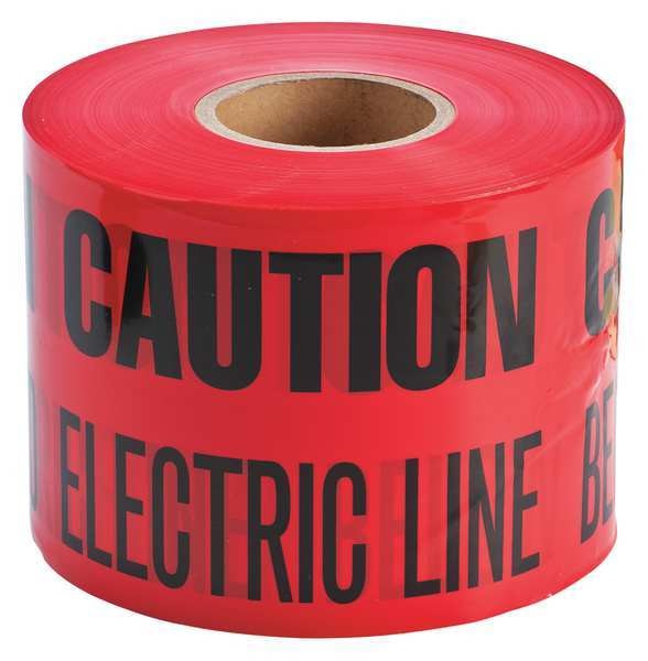 Underground Tape, Red/Black, 1000ft x 6 In