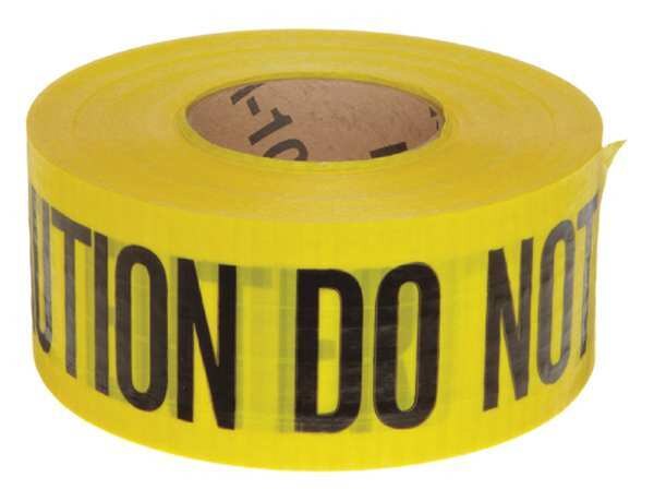 Barricade Tape, Yellow/Black, 500ft x 3 In