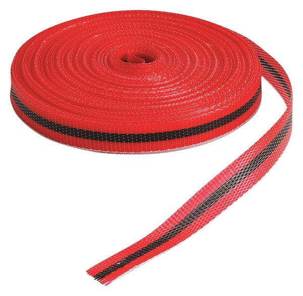 Barricade Tape, Red/Black, 150 ft x 3/4 In