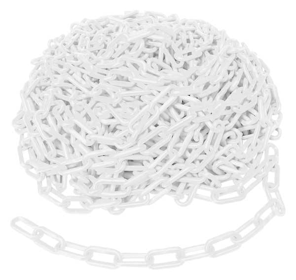 Plastic Chain, 1-1/2 In x 100 ft, White