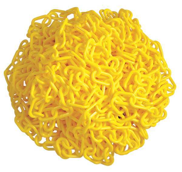Plastic Chain, 3 In x 100 ft, Yellow