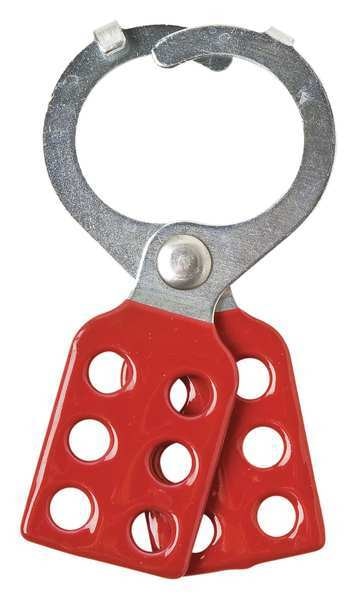 Lockout Hasp, 6 Lock, Red