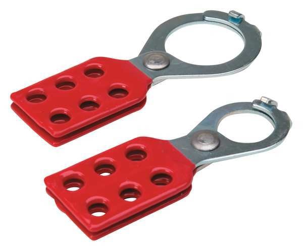 Lockout Hasp, 6 Lock, Red