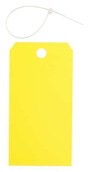 Blank Tag, 5-3/4 x 3 In, Yel, Met, PK25