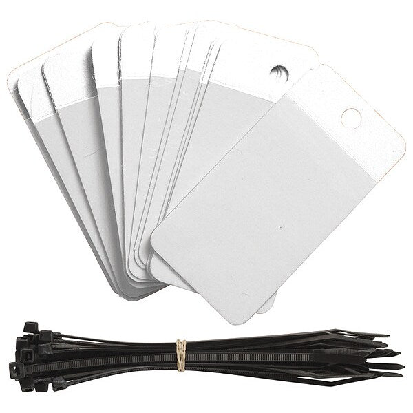 Blank Tag, 5 x 2-1/2 In, Wht, PK25