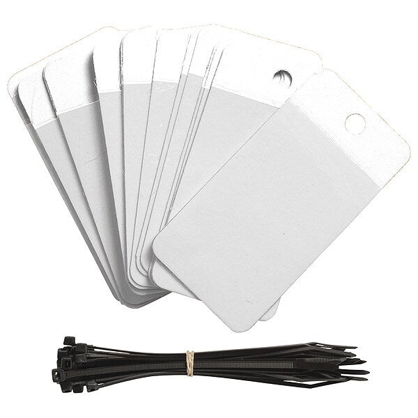 Blank Tag, 5 x 3-1/4 In, Wht, PK25