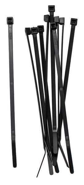 Strap, Black, Nylon, 6 In., PK10