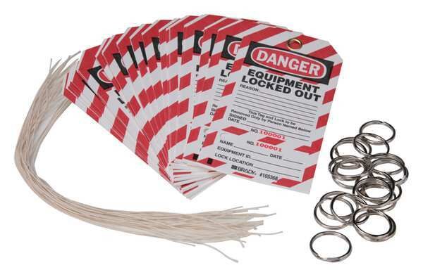 Danger Tag, 5-3/4 x 3 In, Rld Brs, PK25