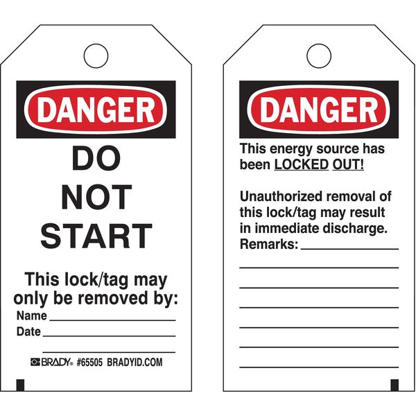 Danger Tag, 5-3/4 x 3 In, Cardstock, PK25