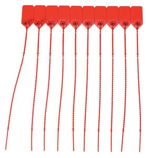 Pull Tight Seal, Plastic, Red, PK100