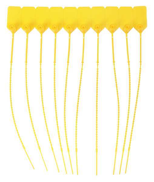 Pull Tight Seal, Plastic, Yellow, PK100
