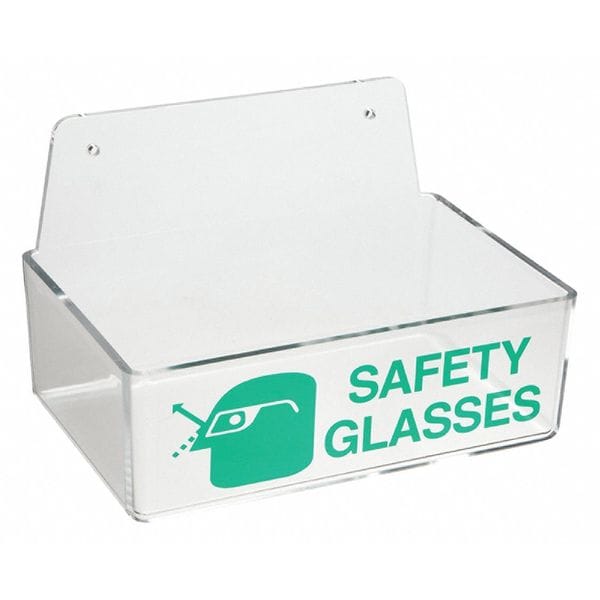 Saf Glss Hldr W/o Cover, Tray, Grn/Clr
