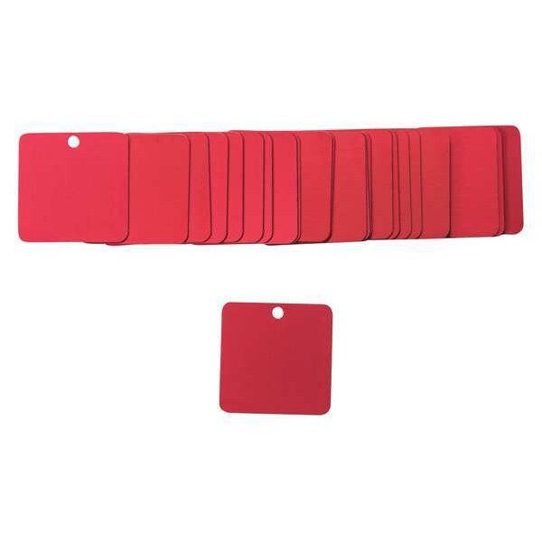 Blk Tag, 2 x 2 In, R, Al, Sq, 3/16 In, PK25