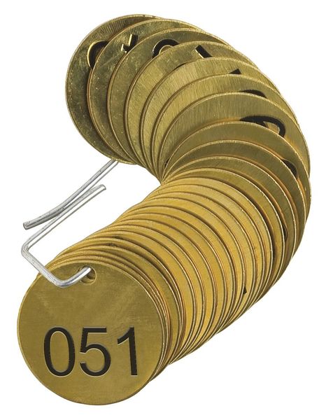 Nbr Tag, 1-1/2 x 1-1/2 In, 051-075, PK25