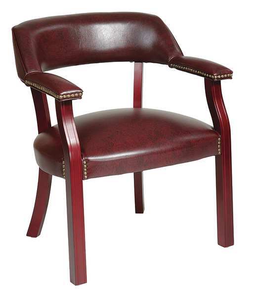 Ox BloodTraditional Guest Chair, 24 1/2