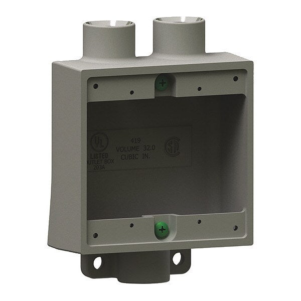 Device Box, 2 Gang, Deep, FE, 3/4