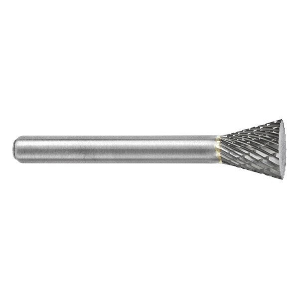 Carbide Bur, Inverted Cone, 3/8in, Single