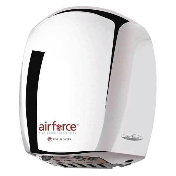 Hand Dryer, 208-240V, Brite Chrome