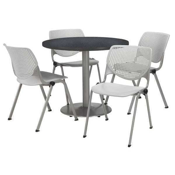 Round Breakroom Table And Chair Set, 31