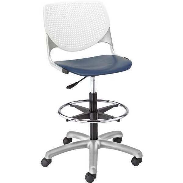 Poly Adjustable Stool, Perforated Back