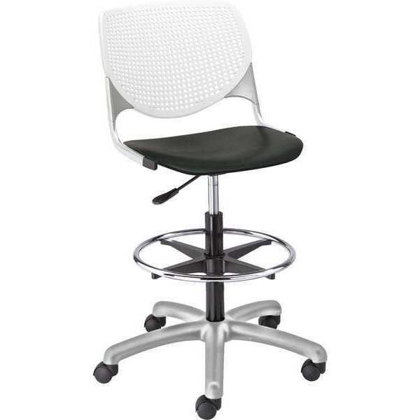 Poly Adjustable Stool, Perforated Back