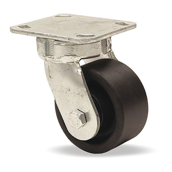 High Heat Standard Duty Kingpinless Swivel Caster rated up to 550Â° F, 4