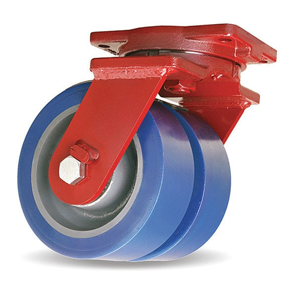 Extra Heavy Duty Dual-Wheel Swivel Caster, 12