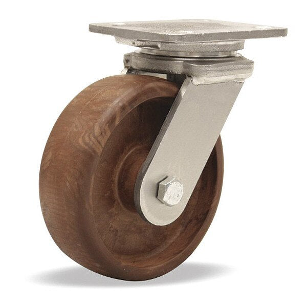 Stainless Steel Workhorse Swivel Caster rated up to 475 deg, F 1/2