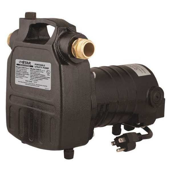 Transfer Pump, Pressure Booster, 1/2 HP, 115V, 1/2 HP, Cast iron