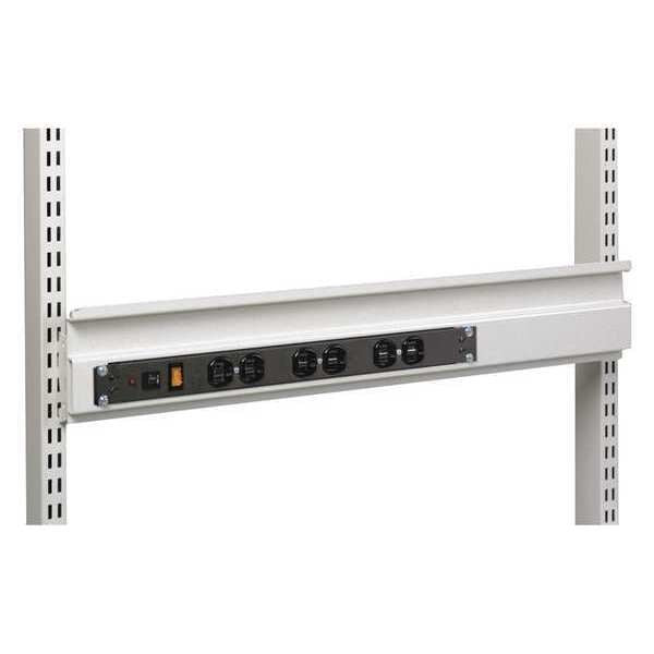 Bin Rail w/6 Outlet Power, 72