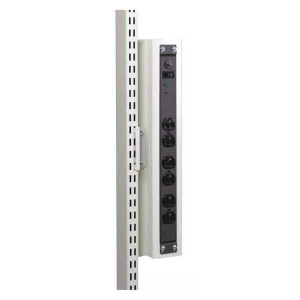 Vertical Mnt 6 Outlet Power Bar w/Clamp