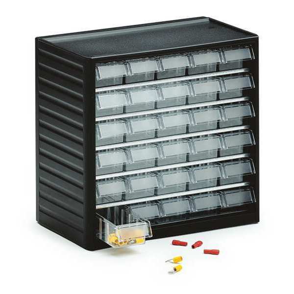 Small Parts Drawer Unit with 30 Drawers, Polypropylene, Galvanised Steel, Polystyrene, 310mm W x