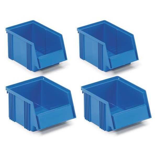 Stackable Storage Bin, Blue, polypropylene