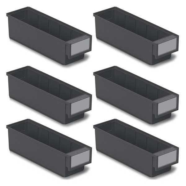 Conductive Bin, Black, 6 PK