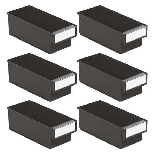 Conductive Bin, Black, 6 PK