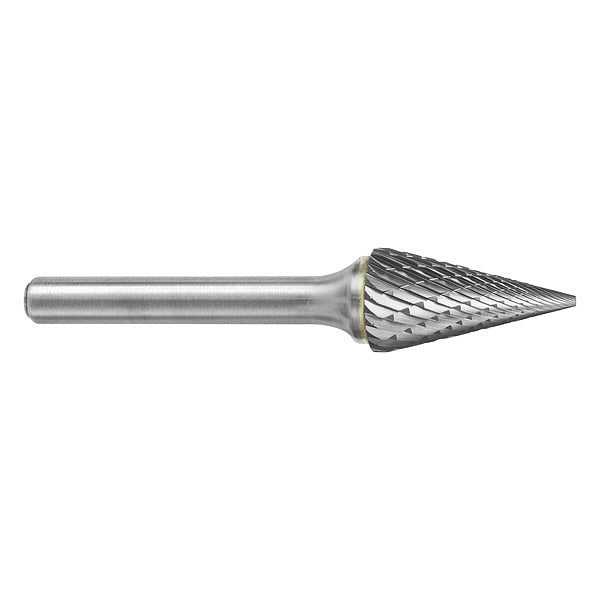 Carbide Bur, Cone, 1/8in., Double Cut