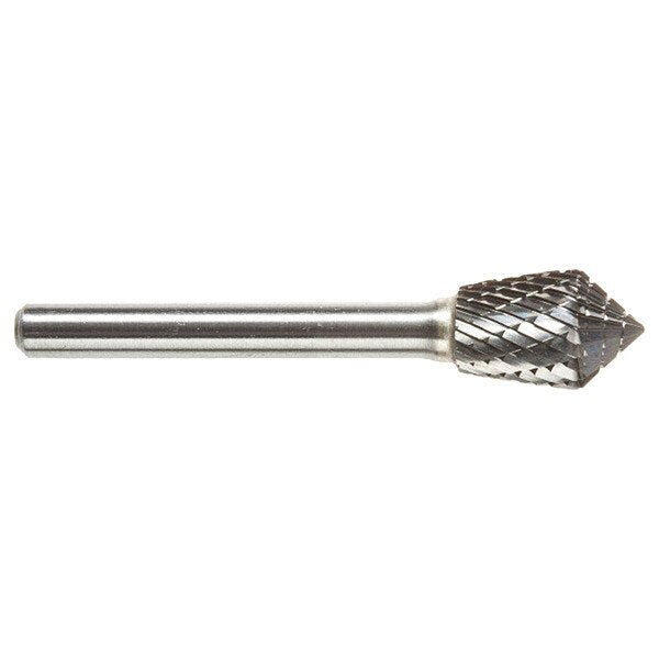 Carbide Bur, Invert, 1/2in, O. L. 2-1/4in