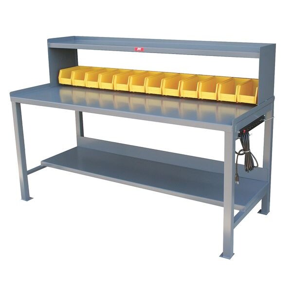 Heavy Duty Fixed Work Bench, Steel, 72