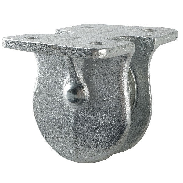 Center Board Pulley Block, Fibrous Rope, 3/8 in Max Cable Size, Electro-Galvanized