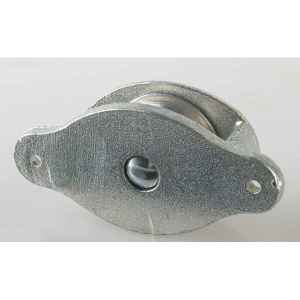 Cheek Block, Fibrous Rope, 1/4 in Max Cable Size, Electro-Galvanized