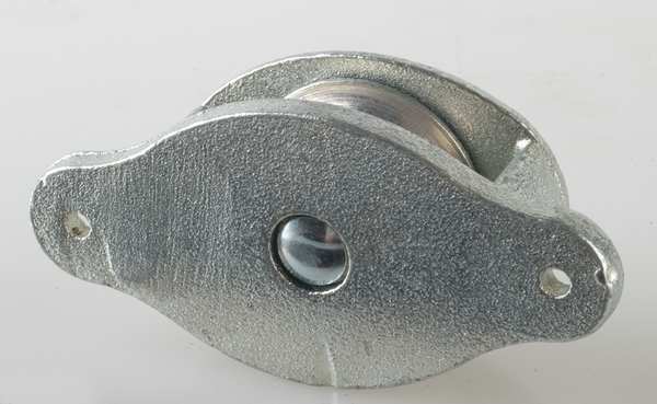 Cheek Block, Fibrous Rope, 3/8 in Max Cable Size, Electro-Galvanized