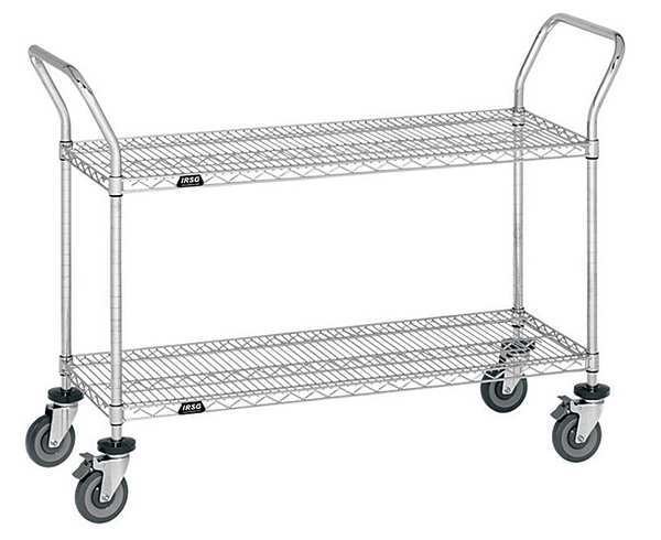 Utility Cart, Cap 400 Lb, 36x18, 2 Shelves